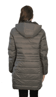 Reversible Feather Down Padded Charcoal-Black Coat db924